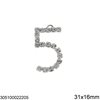 Pendant Numbers with Rhinestones 31-35.5MM