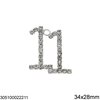 Pendant Numbers with Rhinestones 31-35.5MM