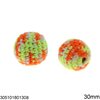 Wooden Bead with Braided Thread 20-30mm