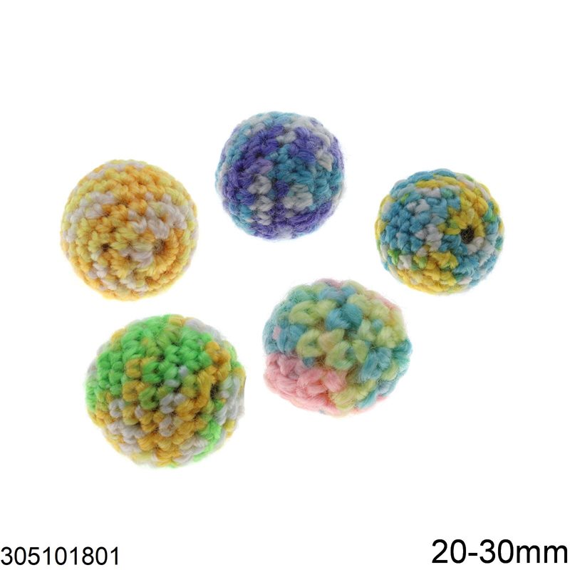 Wooden Bead with Braided Thread 20-30mm