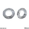 Crystal Faceted Rondelle "Donut" 30mm