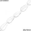 Glass Pearshape Beads 20x15mm