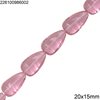 Glass Pearshape Beads 20x15mm