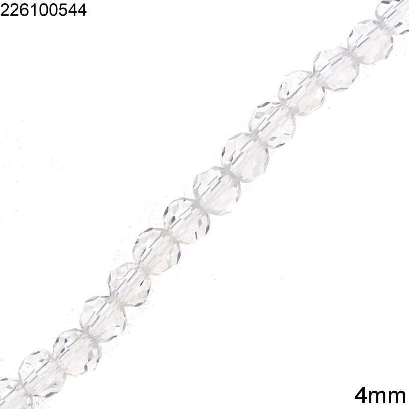 Glass Round Faceted Bead Regular Cut Crystal 4mm