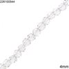 Glass Round Faceted Bead Regular Cut Crystal 4mm