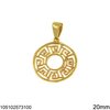 Silver 925 Pendant Disk with Meander 20mm