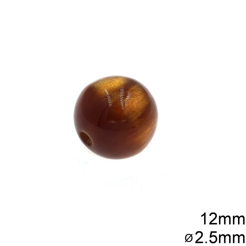 Plastic Round Bead 12mm with Hole 2.5mm