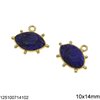 Εξάρτημα Μενταγιόν Ασημένιο 925 Μάτι Νύχι 10x14mm
