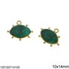Εξάρτημα Μενταγιόν Ασημένιο 925 Μάτι Νύχι 10x14mm