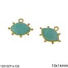 Εξάρτημα Μενταγιόν Ασημένιο 925 Μάτι Νύχι 10x14mm
