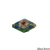 Cloisonne Rhombus Bead 20x13mm