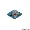 Cloisonne Rhombus Bead 20x13mm