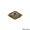 Cloisonne Rhombus Bead 20x13mm