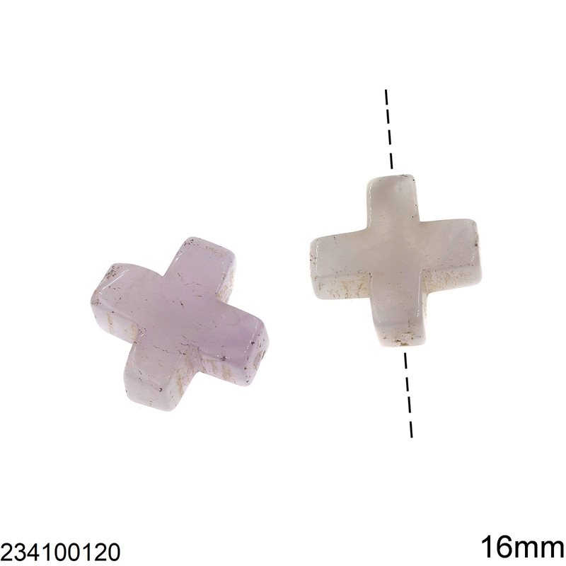 Χάνδρες Jade Σταυρός 16mm