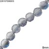 Glass Faceted Coin Beads 8mm
