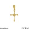 Stainless Steel Pendant Cross 20x12mm