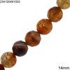 Agate Round Faceted Beads 14mm