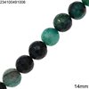 Agate Round Faceted Beads 14mm