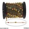 Stainless Steel Link Chain 2.2x1.7mm with Ball 3.3mm and Enamel