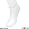 Stainless Steel Anklet Wing 24mm,25cm
