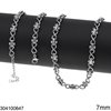 Stainless Steel Chain Infinity Symbol and Link with Balls 7mm