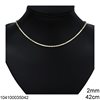 Silver 925 Diamond Cut Square Snake Chain 2mm