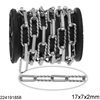 Stainless Steel Chain Twisted Oval Ring 17x7x2mm and Oval Ring 15x6x3mm