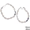 Cord Necklace with Shells 16mm and Stainless Steel Clasp