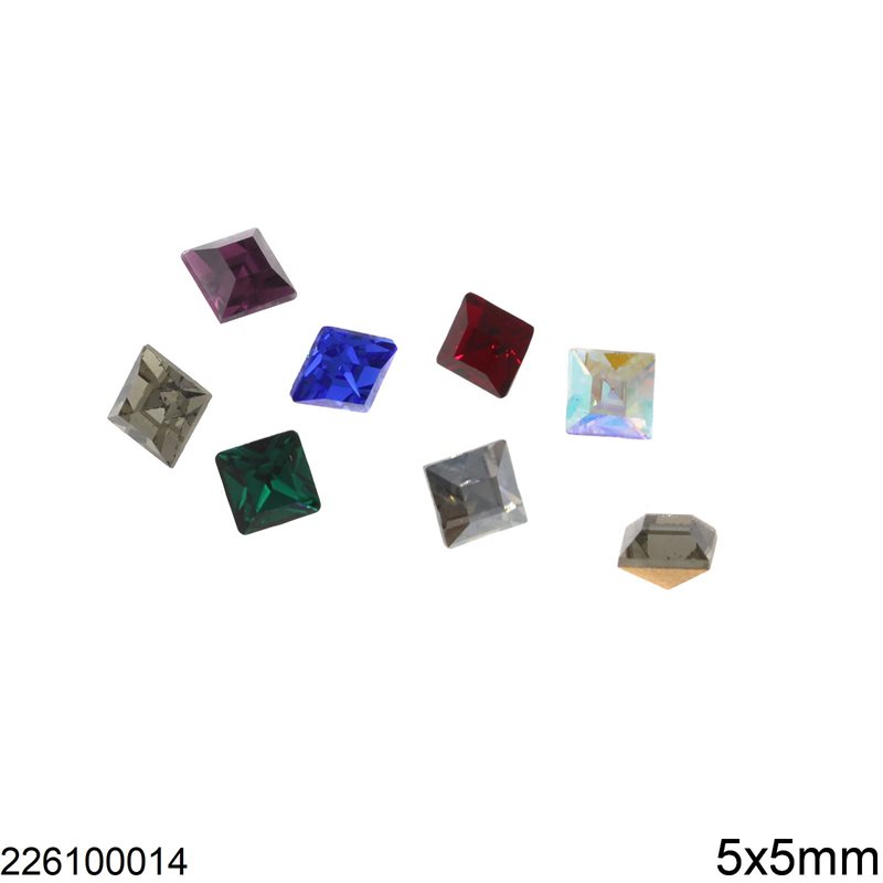 Square Rhinestone 5x5mm, Preciosa