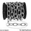 Stainless Steel Oval Link Chain Rope Textured 14.6x8.8x1.8mm