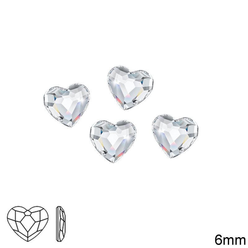 Rhinestone Heart MAXIMA Flatback Crystal, Preciosa