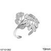Silver 925 Ring with Olive Branch 19mm