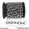 Stainless Steel Link Chain Flat Wire Double Diamond Cut 10.6x6.8x1.8mm
