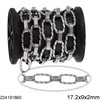 Stainless Steel Twisted Oval Link Chain 17.2x9x2mm