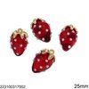 Acrylic Pendant Strawberry with Pearls 18-25mm