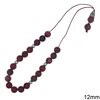 Kompoloi with Plastic Round Beads 12mm