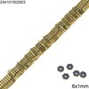 Χάνδρα Αιματίτης Εξάγωνη Ροδέλα Πλακέ 6x1mm