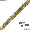 Χάνδρα Αιματίτης Εξάγωνη Ροδέλα Πλακέ 6x1mm