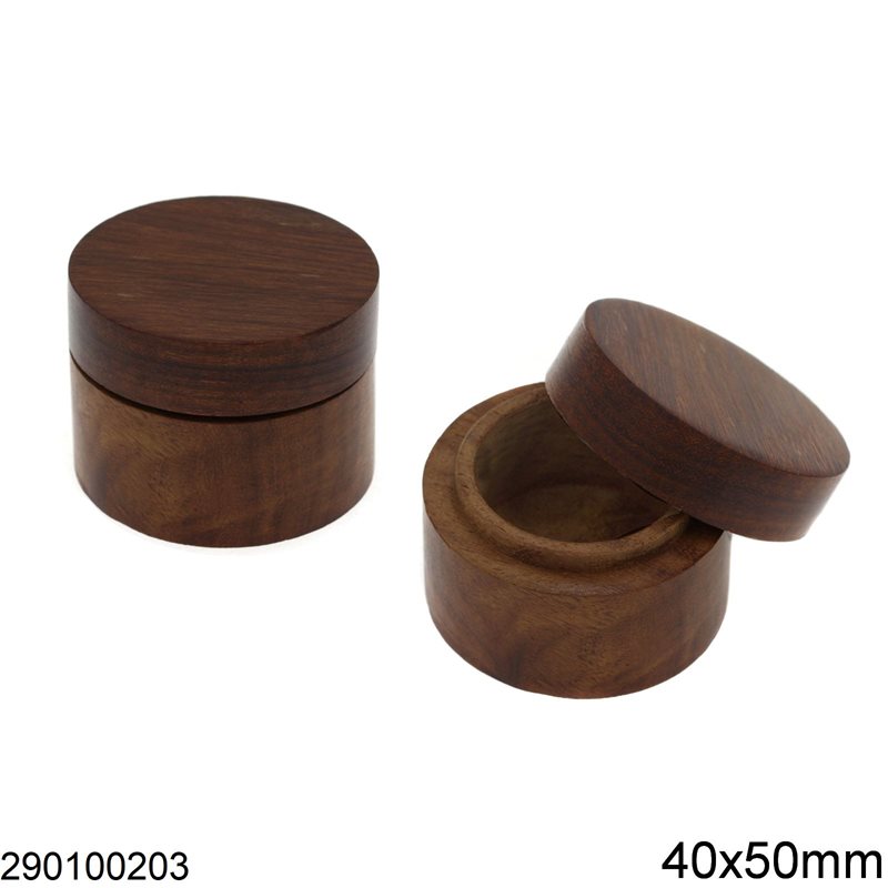 Wooden Cylinder Box 40x50mm