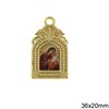 Casting Pendant Icon with Photo 36x20mm