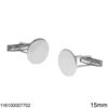 Silver 925 Cufflinks 15mm