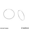 Silver 925 Hoop Earrings 2.5mm
