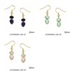 Silver 925 Hook Earrings Motif with Semi Precious Stones 20mm