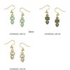Silver 925 Hook Earrings Motif with Semi Precious Stones 23mm