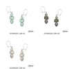 Silver 925 Hook Earrings Motif with Semi Precious Stones 23mm