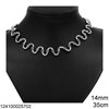 Silver 925 Necklac Curves 14mm with Zircon