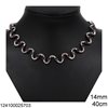 Silver 925 Necklac Curves 14mm with Zircon