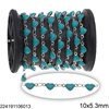 Stainless Steel Heart Spacer Chain with Enamel 10x5.3mm