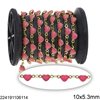 Stainless Steel Heart Spacer Chain with Enamel 10x5.3mm