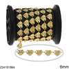 Stainless Steel Link Chain Diamond Cut Heart 6mm